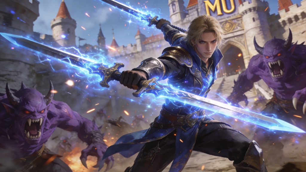 图片[1]-奇迹MU魔剑士二连击技巧！两个技能就能秒怪-坤灵奇迹官网